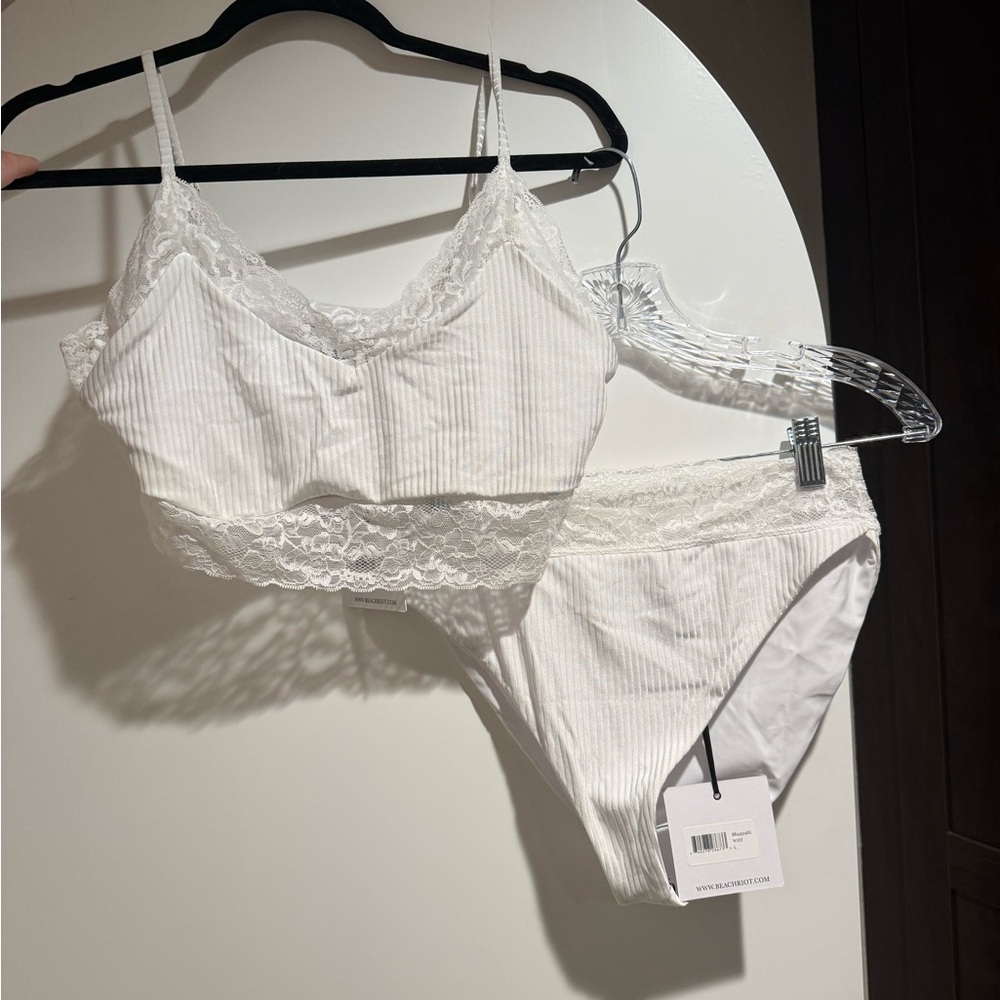 Beach Riot White Lace Trim Bikini - Picture 2 of 11